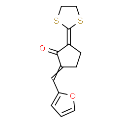 ChemSpider 2D Image | 2-(1,3-Dithiolan-2-ylidene)-5-(2-furylmethylene)cyclopentanone | C13H12O2S2