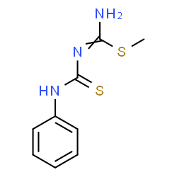 ChemSpider 2D Image | Thiourea, 1-phenyl-3-[imino-(methylthio)methyl]- | C9H11N3S2
