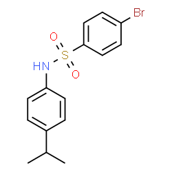 ChemSpider 2D Image | 4-Bromo-N-(4-isopropylphenyl)benzenesulfonamide | C15H16BrNO2S