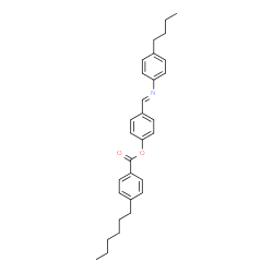 ChemSpider 2D Image | 4-{(E)-[(4-Butylphenyl)imino]methyl}phenyl 4-hexylbenzoate | C30H35NO2