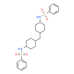 ChemSpider 2D Image | N,N'-(Methylenedi-4,1-cyclohexanediyl)dibenzenesulfonamide | C25H34N2O4S2