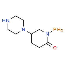 ChemSpider 2D Image | 1-Phosphino-5-(1-piperazinyl)-2-piperidinone | C9H18N3OP