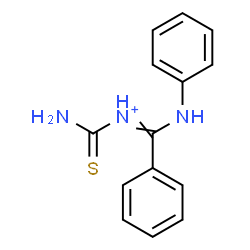 ChemSpider 2D Image | Anilino-N-carbamothioylphenylmethaniminium | C14H14N3S