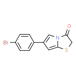 ChemSpider 2D Image | 6-(4-Bromophenyl)pyrrolo[2,1-b][1,3]thiazol-3(2H)-one | C12H8BrNOS