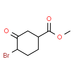 ChemSpider 2D Image | Methyl 4-bromo-3-oxocyclohexanecarboxylate | C8H11BrO3