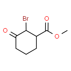 ChemSpider 2D Image | Methyl 2-bromo-3-oxocyclohexanecarboxylate | C8H11BrO3