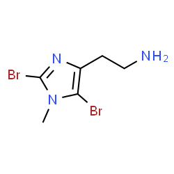 ChemSpider 2D Image | 2-(2,5-Dibromo-1-methyl-1H-imidazol-4-yl)ethanamine | C6H9Br2N3