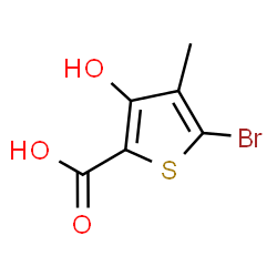 ChemSpider 2D Image | 5-Bromo-3-hydroxy-4-methyl-2-thiophenecarboxylic acid | C6H5BrO3S