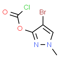 ChemSpider 2D Image | 4-Bromo-1-methyl-1H-pyrazol-3-yl carbonochloridate | C5H4BrClN2O2