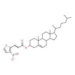 ChemSpider 2D Image | Cholest-5-en-3-yl 3-(3-nitro-2-furyl)acrylate | C34H49NO5