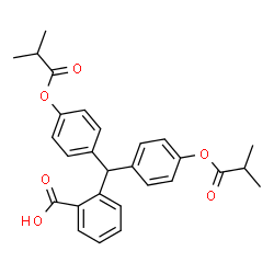 ChemSpider 2D Image | 2-{Bis[4-(isobutyryloxy)phenyl]methyl}benzoic acid | C28H28O6