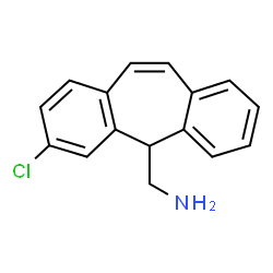 ChemSpider 2D Image | 1-(3-Chloro-5H-dibenzo[a,d][7]annulen-5-yl)methanamine | C16H14ClN