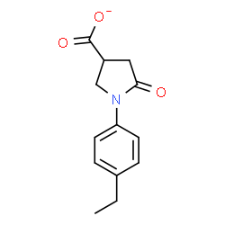 ChemSpider 2D Image | 1-(4-Ethylphenyl)-5-oxo-3-pyrrolidinecarboxylate | C13H14NO3