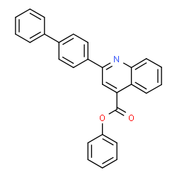 ChemSpider 2D Image | Phenyl 2-(4-biphenylyl)-4-quinolinecarboxylate | C28H19NO2