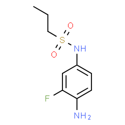 ChemSpider 2D Image | N-(4-Amino-3-fluorophenyl)-1-propanesulfonamide | C9H13FN2O2S