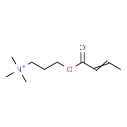 ChemSpider 2D Image | 3-(2-Butenoyloxy)-N,N,N-trimethyl-1-propanaminium | C10H20NO2