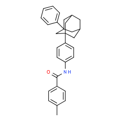 ChemSpider 2D Image | 4-Methyl-N-[4-(3-phenyladamantan-1-yl)phenyl]benzamide | C30H31NO