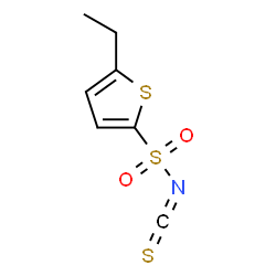 ChemSpider 2D Image | 5-Ethyl-2-thiophenesulfonyl isothiocyanate | C7H7NO2S3