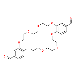 ChemSpider 2D Image | 6,7,9,10,12,13,20,21,23,24,26,27-Dodecahydrodibenzo[b,n][1,4,7,10,13,16,19,22]octaoxacyclotetracosine-2,17-dicarbaldehyde | C26H32O10