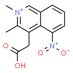 ChemSpider 2D Image | 4-(Carboxymethyl)-2,3-dimethyl-5-nitroisoquinolinium | C13H13N2O4