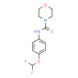 ChemSpider 2D Image | N-[4-(Difluoromethoxy)phenyl]-4-morpholinecarbothioamide | C12H14F2N2O2S