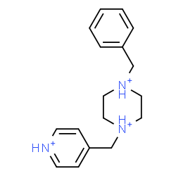ChemSpider 2D Image | 1-Benzyl-4-(4-pyridiniumylmethyl)piperazinediium | C17H24N3