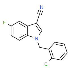 ChemSpider 2D Image | 1-(2-Chlorobenzyl)-5-fluoro-1H-indole-3-carbonitrile | C16H10ClFN2
