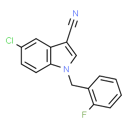 ChemSpider 2D Image | 5-Chloro-1-(2-fluorobenzyl)-1H-indole-3-carbonitrile | C16H10ClFN2