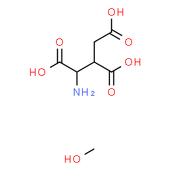 ChemSpider 2D Image | 1-Amino-1,2,3-propanetricarboxylic acid - methanol (1:1) | C7H13NO7