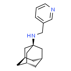 ChemSpider 2D Image | (3s,5s,7s)-N-(3-Pyridinylmethyl)-1-adamantanamine | C16H22N2