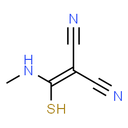 ChemSpider 2D Image | [(Methylamino)(sulfanyl)methylene]malononitrile | C5H5N3S
