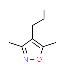 ChemSpider 2D Image | 4-(2-Iodoethyl)-3,5-dimethylisoxazole | C7H10INO