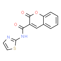 ChemSpider 2D Image | 2-Oxo-N-(1,3-thiazol-2-yl)-2H-chromene-3-carboxamide | C13H8N2O3S