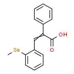 ChemSpider 2D Image | 3-[2-(Methylselanyl)phenyl]-2-phenylacrylic acid | C16H14O2Se