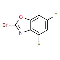 ChemSpider 2D Image | 2-Bromo-4,6-difluoro-1,3-benzoxazole | C7H2BrF2NO