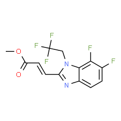 ChemSpider 2D Image | Methyl (2E)-3-[6,7-difluoro-1-(2,2,2-trifluoroethyl)-1H-benzimidazol-2-yl]acrylate | C13H9F5N2O2