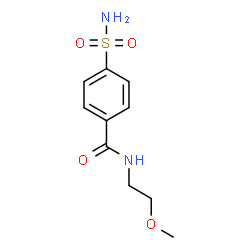 ChemSpider 2D Image | N-(2-Methoxyethyl)-4-sulfamoylbenzamide | C10H14N2O4S