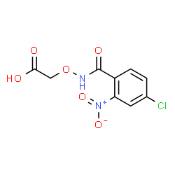 ChemSpider 2D Image | {[(4-Chloro-2-nitrobenzoyl)amino]oxy}acetic acid | C9H7ClN2O6