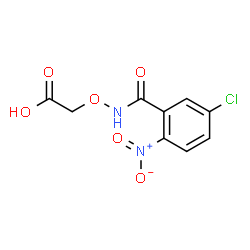 ChemSpider 2D Image | {[(5-Chloro-2-nitrobenzoyl)amino]oxy}acetic acid | C9H7ClN2O6