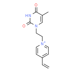ChemSpider 2D Image | 1-[2-(5-Methyl-2,4-dioxo-3,4-dihydro-1(2H)-pyrimidinyl)ethyl]-4-vinylpyridinium | C14H16N3O2