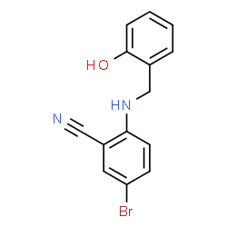 ChemSpider 2D Image | 5-Bromo-2-[(2-hydroxybenzyl)amino]benzonitrile | C14H11BrN2O