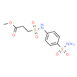 ChemSpider 2D Image | Methyl 3-[(4-sulfamoylphenyl)sulfamoyl]propanoate | C10H14N2O6S2