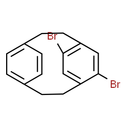 ChemSpider 2D Image | 5,15-Dibromotricyclo[8.2.2.2~4,7~]hexadeca-1(12),4,6,10,13,15-hexaene | C16H14Br2