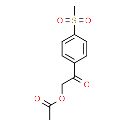 ChemSpider 2D Image | 2-[4-(Methylsulfonyl)phenyl]-2-oxoethyl acetate | C11H12O5S