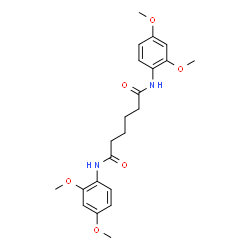ChemSpider 2D Image | N,N'-Bis(2,4-dimethoxyphenyl)hexanediamide | C22H28N2O6
