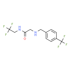 ChemSpider 2D Image | N-(2,2,2-Trifluoroethyl)-N~2~-[4-(trifluoromethyl)benzyl]glycinamide | C12H12F6N2O