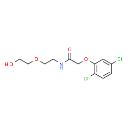 ChemSpider 2D Image | 2-(2,5-Dichlorophenoxy)-N-[2-(2-hydroxyethoxy)ethyl]acetamide | C12H15Cl2NO4