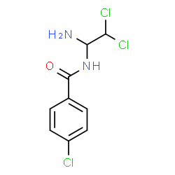 ChemSpider 2D Image | N-(1-Amino-2,2-dichloroethyl)-4-chlorobenzamide | C9H9Cl3N2O