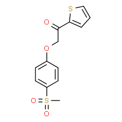 ChemSpider 2D Image | 2-[4-(Methylsulfonyl)phenoxy]-1-(2-thienyl)ethanone | C13H12O4S2