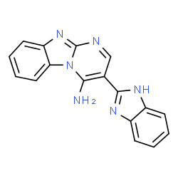 ChemSpider 2D Image | 3-(1H-Benzimidazol-2-yl)pyrimido[1,2-a]benzimidazol-4-amine | C17H12N6